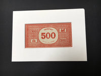 Vintage Monopoly Card - Hand Made £500/$500