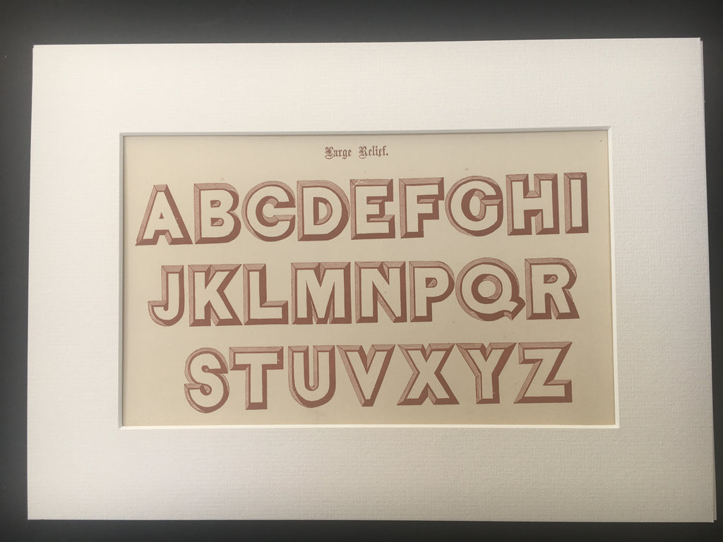 Early c20th Ornamental Alphabet Book Illustration - Large Relief