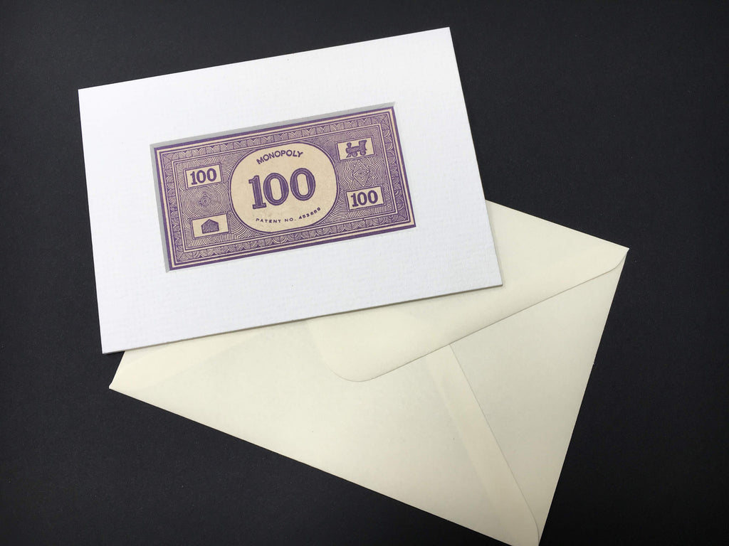 Vintage Monopoly Card - Hand Made £100/$100