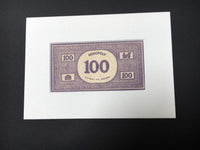 Vintage Monopoly Card - Hand Made £100/$100