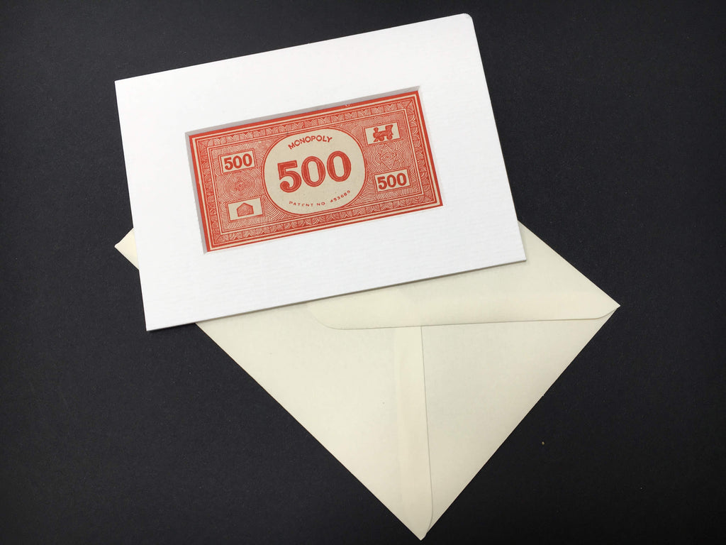 Vintage Monopoly Card - Hand Made £500/$500