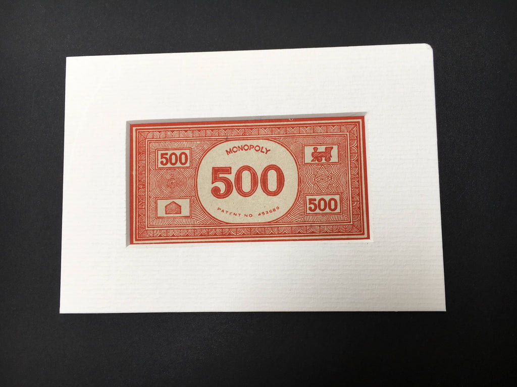 Vintage Monopoly Card - Hand Made £500/$500