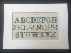 Early c20th Ornamental Alphabet Book Illustration - Ornamental